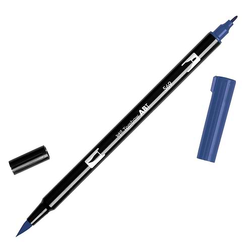 טוש מכחול Tombow Dual Brush Pen Art Marker-569 Jet Blue   
