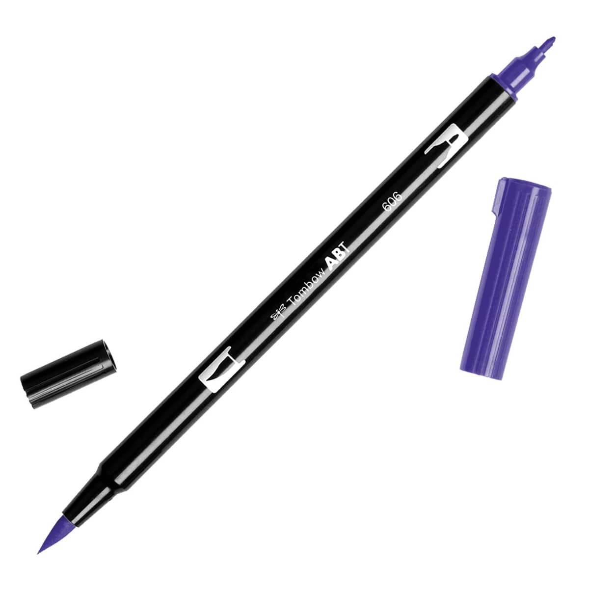 טוש מכחול Tombow Dual Brush Pen Art Marker-606 Violet   