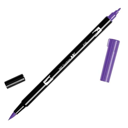 טוש מכחול Tombow Dual Brush Pen Art Marker- 636 Imperial Purple   
