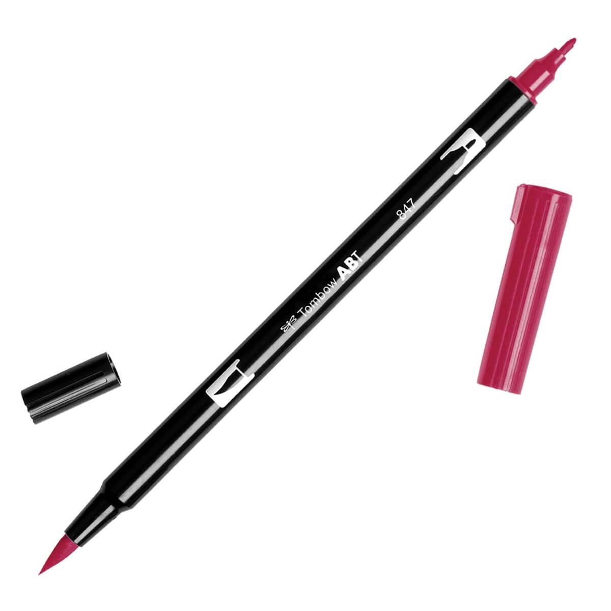 טוש מכחול Tombow Dual Brush Pen Art Marker-847 Crimson   