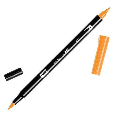 טוש מכחול Tombow Dual Brush Pen Art Marker-933 Orange   