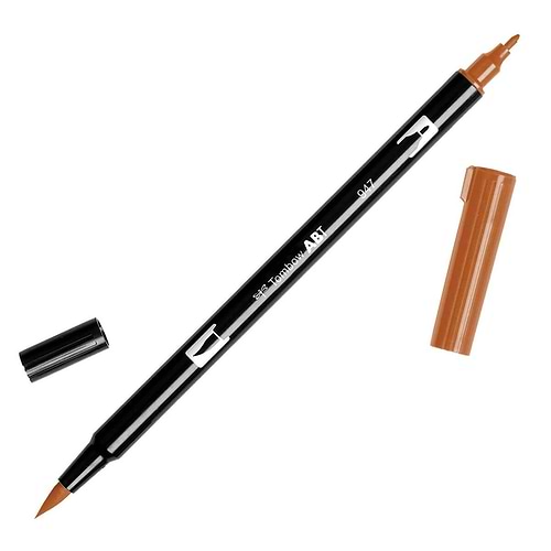 טוש מכחול Tombow Dual Brush Pen Art Marker- 947 Burnt Sienna   