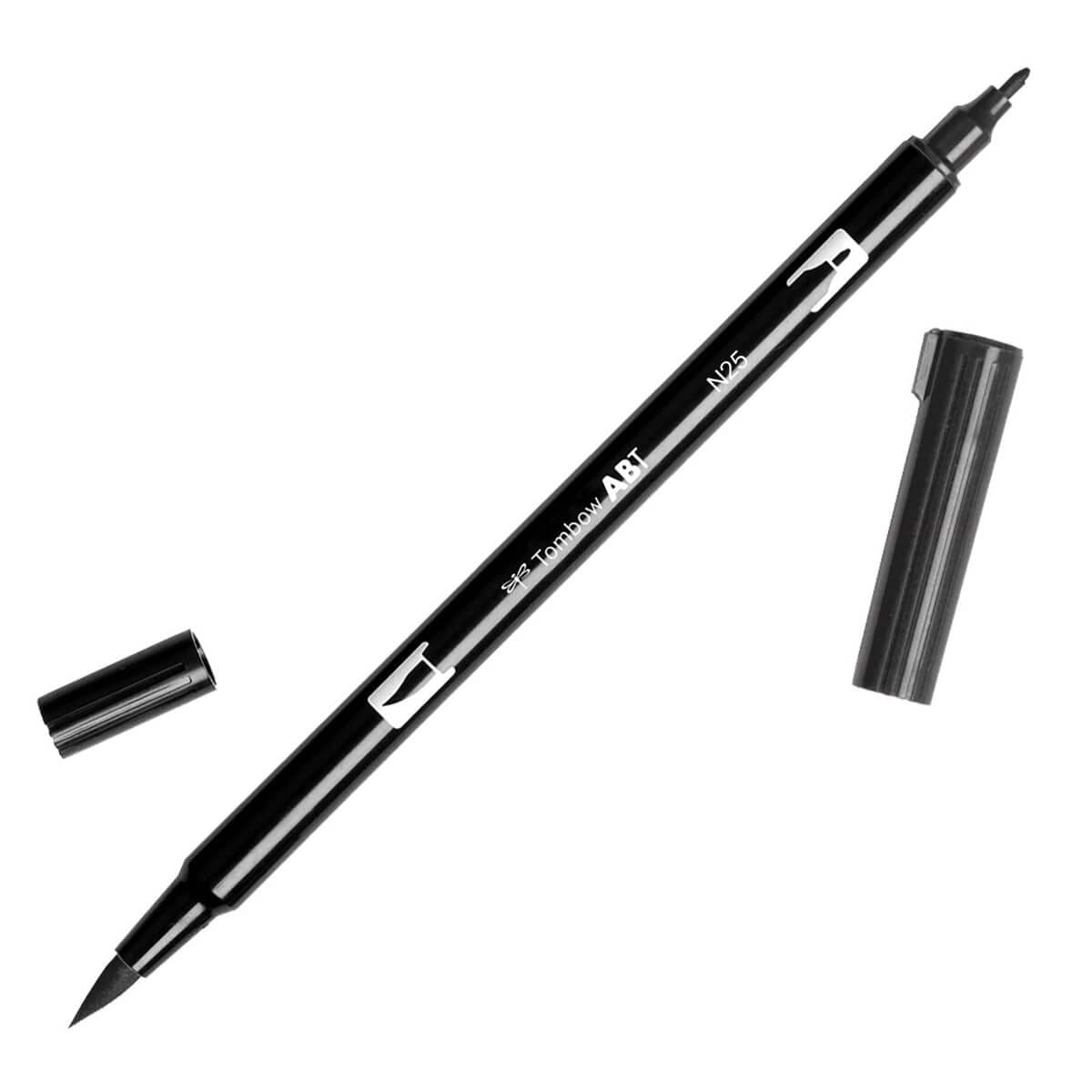 טוש מכחול Tombow Dual Brush Pen Art Marker- N25 Lamp Black   