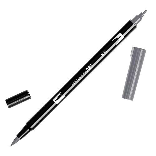 טוש מכחול Tombow Dual Brush Pen Art Marker- N55 Cool Gray 7    