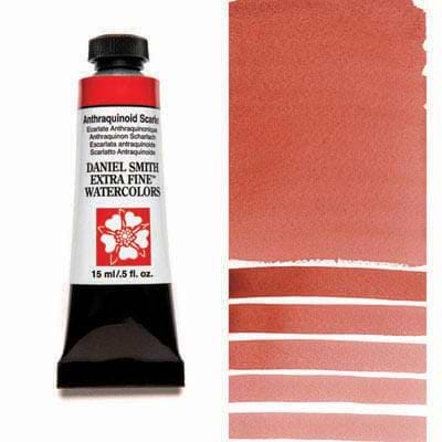 צבע מים שפופרת anthraquinoid scarlet 15ML S3  DANIEL SMITH 