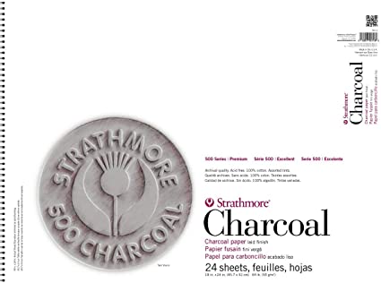 בלוק charcoal strathmore 500 series 45.7/61