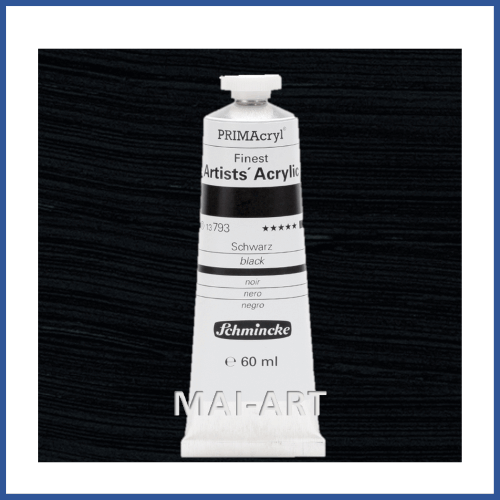 צבע אקריליק PRIMACRYL ארטיסט 60מל שמינקה 793 סדרה 1 black
