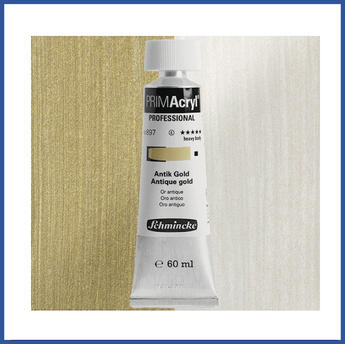צבע אקריליק PRIMACRYL ארטיסט 60מל שמינקה 897 סדרה 4 Antique gold
