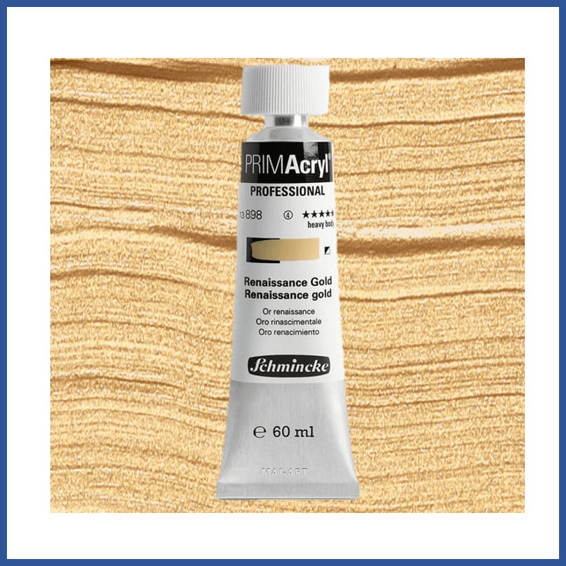 צבע אקריליק PRIMACRYL ארטיסט 60מל שמינקה 898 סדרה 2 Renaissance gold