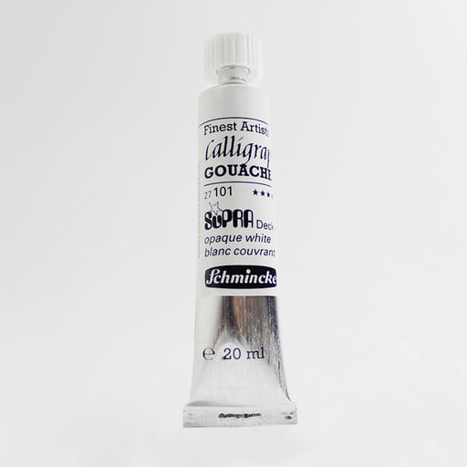 גואש קליגרפי 20מל מבית שמינקה SUPER OPAUE WHITE 101 Finest Artist Calligraphy Gouache