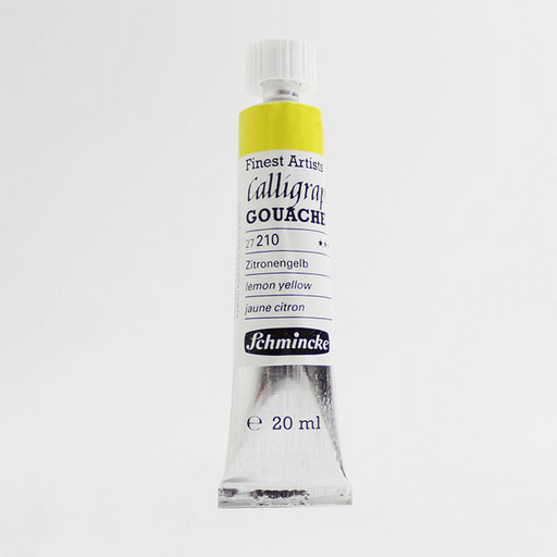 גואש קליגרפי 20מל מבית שמינקה LEMON YELLOW 210 Finest Artist Calligraphy Gouache