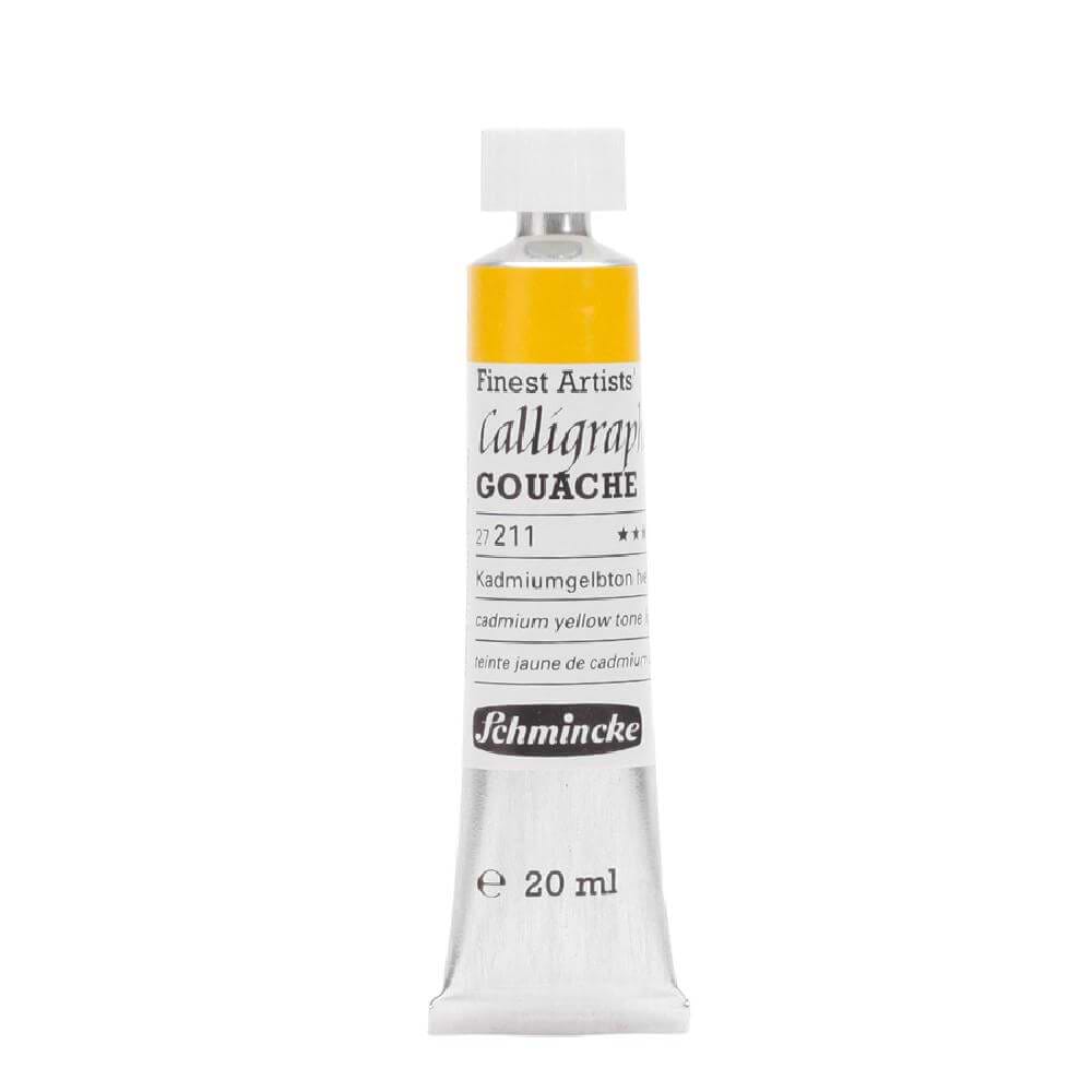 גואש קליגרפי 20מל שמינקה CADMIUM YELLOW HUE.L 211 Artist Calligraphy Gouache