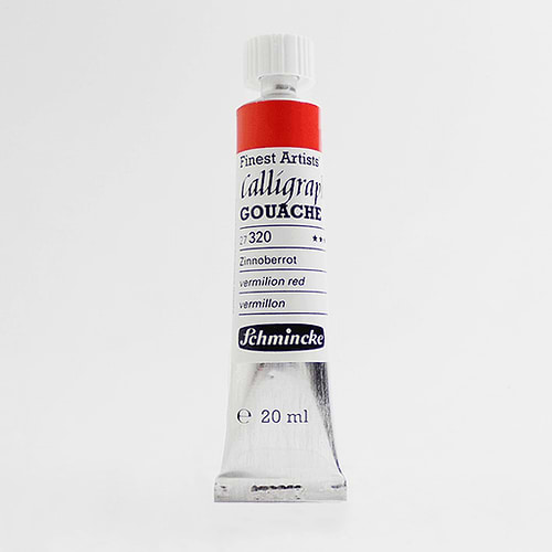 גואש קליגרפי 20מל מבית שמינקה VERMILION RED 320 Finest Artist Calligraphy Gouache