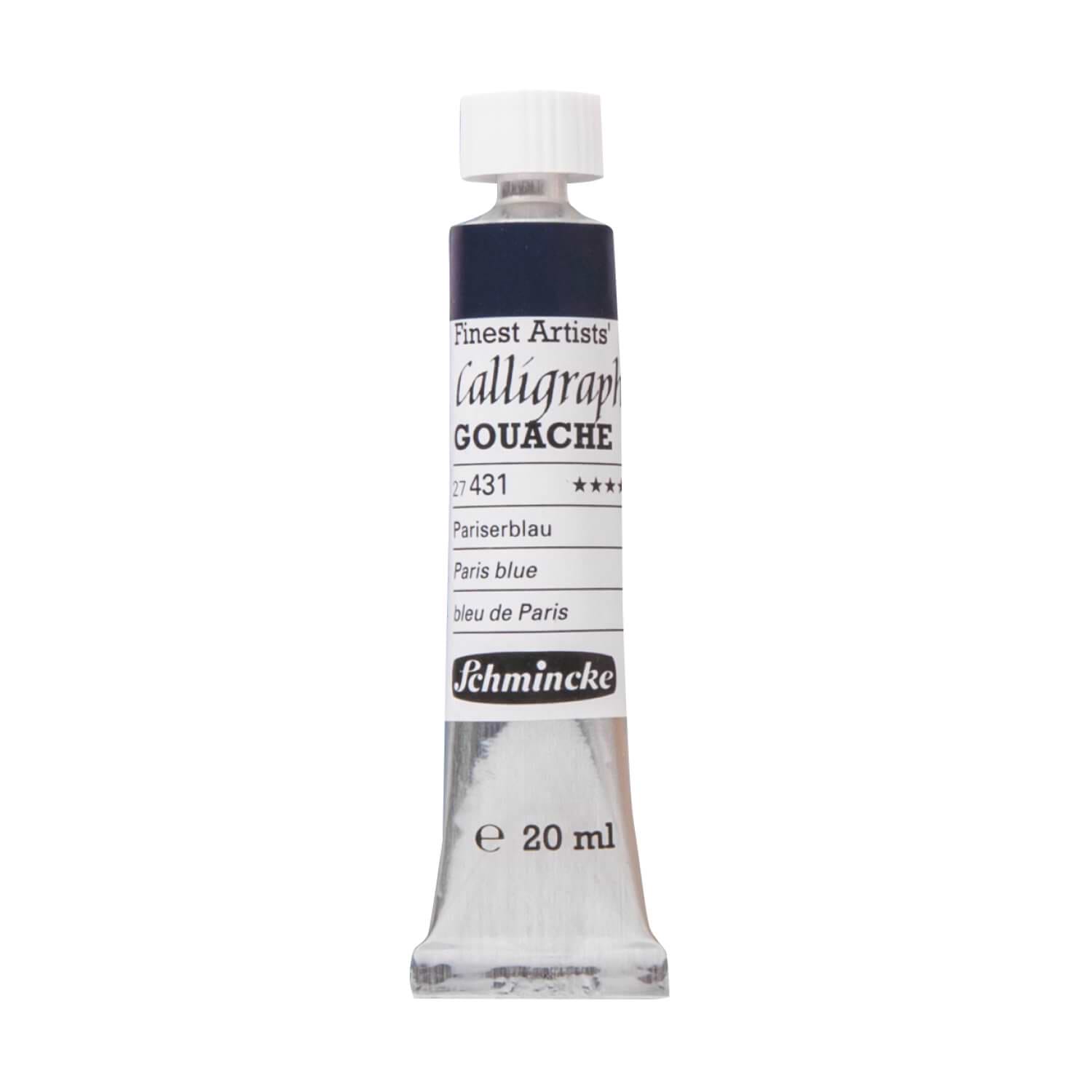 גואש קליגרפי 20מל מבית שמינקה PARIS BLUE 431 Finest Artist Calligraphy Gouache