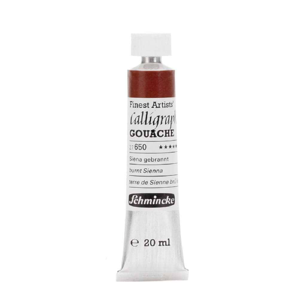 גואש קליגרפי 20מל מבית שמינקה BURNT SIENNA 650 Finest Artist Calligraphy Gouache