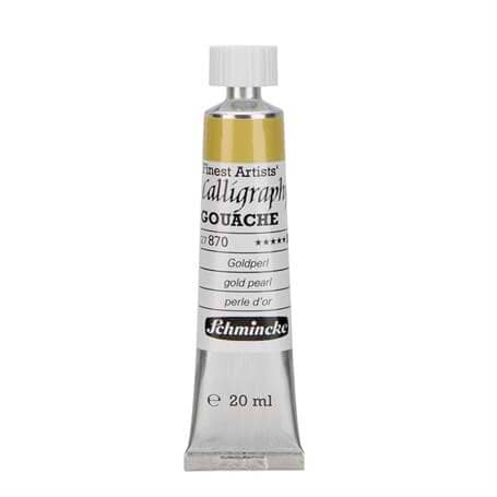 גואש קליגרפי 20מל מבית שמינקה GOLD PEARL 870 Finest Artist Calligraphy Gouache