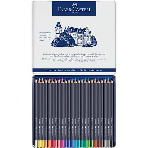סט 24 עפרונות גולד פאבר שעווה FABER CASTELL 24 GOLDFABER
