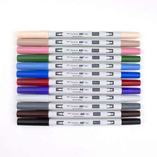 מארז 12 מרקרים אלכוהוליים TOMBOW FASHION PALETTE