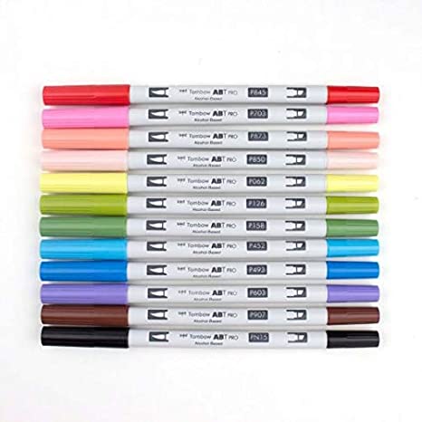 מארז 12 מרקרים אלכוהוליים TOMBOW MANGA PALETTE