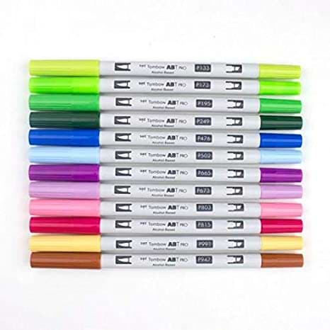 מארז 12 מרקרים אלכוהוליים TOMBOW NATURE PALETTE