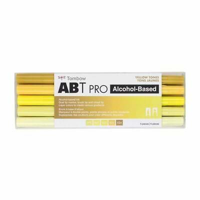 מארז 5 מרקרים אלכוהוליים TOMBOW YELLOW TONES