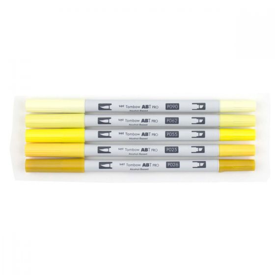 מארז 5 מרקרים אלכוהוליים TOMBOW YELLOW TONES