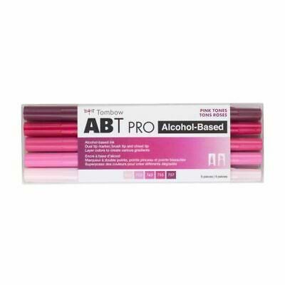 מארז 5 מרקרים אלכוהוליים TOMBOW PINK TONES