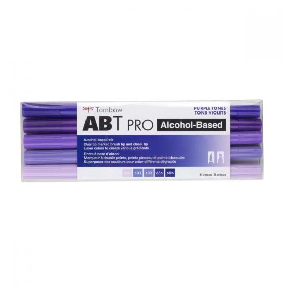 מארז 5 מרקרים אלכוהוליים TOMBOW PURPLE TONES