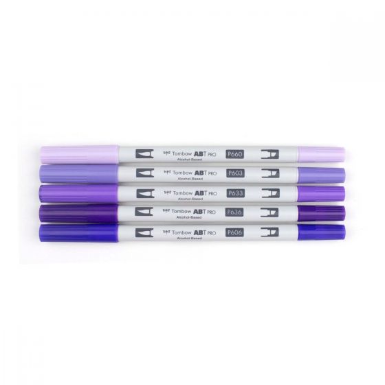 מארז 5 מרקרים אלכוהוליים TOMBOW PURPLE TONES