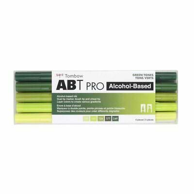 מארז 5 מרקרים אלכוהוליים TOMBOW GREEN TONES