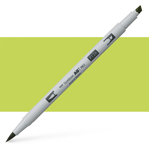 טוש אלכוהול TOMBOW דו צדדי LIGHT OLIVE 126