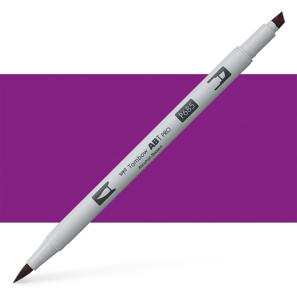 טוש אלכוהול TOMBOW דו צדדי DEEP MAGENTA 685