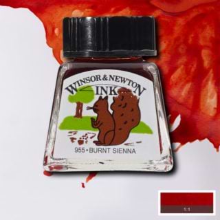 דיו WINSOR & NEWTON BURNT SIENNA