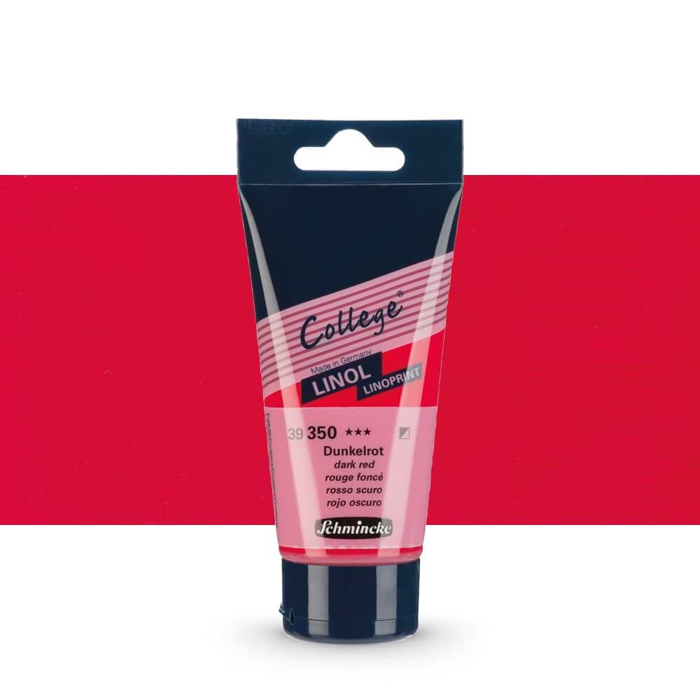 צבע להדפס COLLEGE LIONALPRINT DARK RED 75ML SCHMINCKE