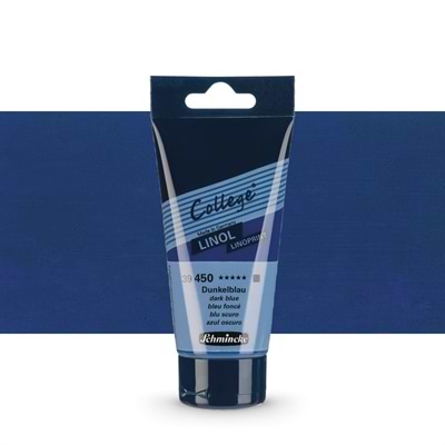 צבע להדפס COLLEGE LIONALPRINT DARK BLUE 75ML SCHMINCKE
