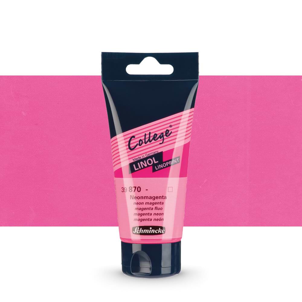 צבע להדפס COLLEGE LIONALPRINT NEON MAGENT 75ML SCHMINCKE