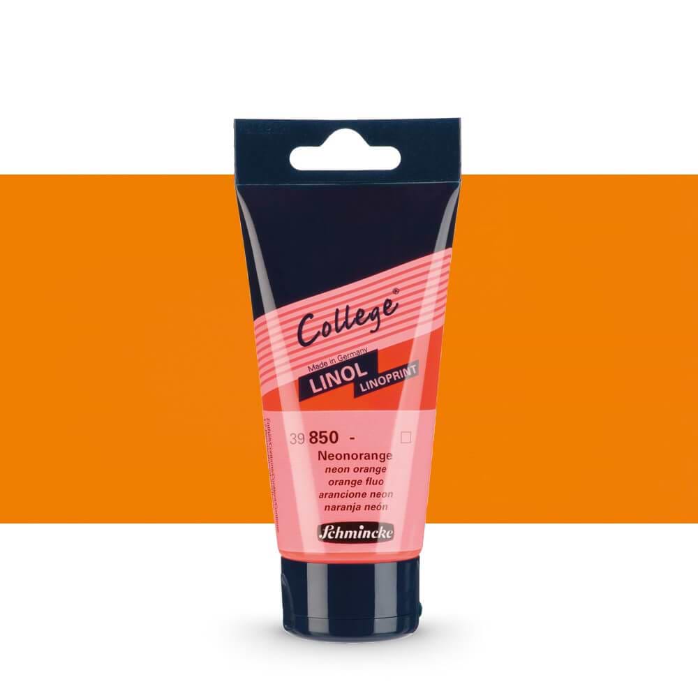 צבע להדפס COLLEGE LIONALPRINT NEON ORANGE 75ML SCHMINCKE