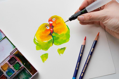 עפרון בודד נמס במים DERWENT INKTENSE