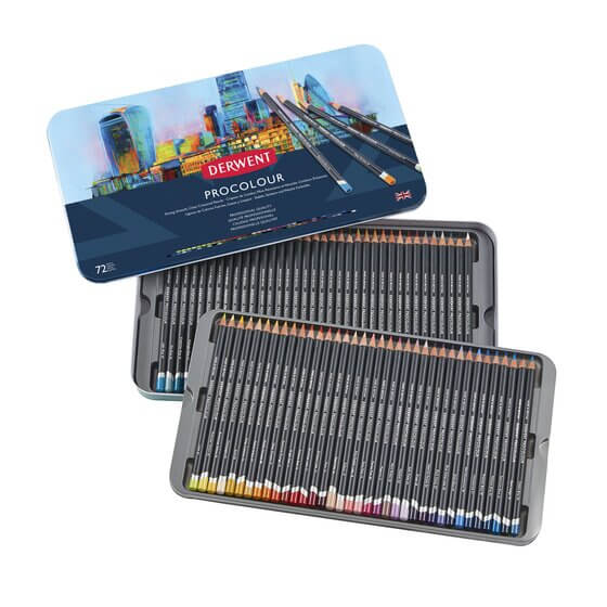 סט 72 עפרונות procolour מבית דרווינט אנגליה