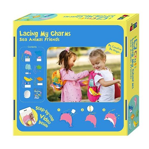 ערכת תפירה חיות ים LACING MY CHARMS SEA ANIMAL FRINDS