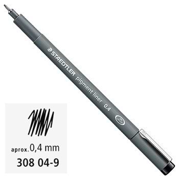 רפידוגרף שחור STAEDTLER PIGMENT LINER 0.4