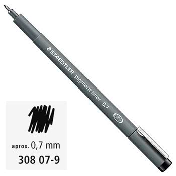 רפידוגרף שחור STAEDTLER PIGMENT LINER 0.7