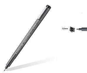 רפידוגרף שחור STAEDTLER PIGMENT LINER 1.0