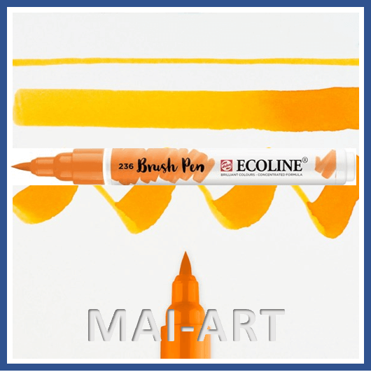 אקוליין טוש מכחול ECOLINE Brush Pen Light Orange 236