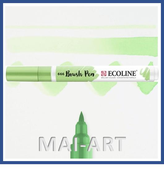 אקוליין טוש מכחול ECOLINE Brush Pen Pastel Green 666