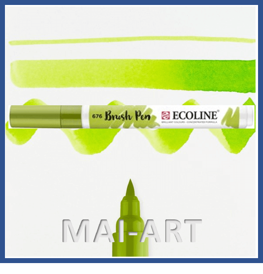 אקוליין טוש מכחול ECOLINE Brush Pen Grass Green 676