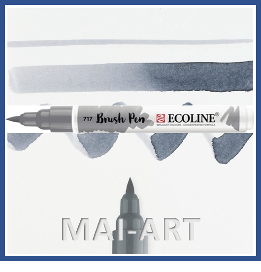 אקוליין טוש מכחול ECOLINE Brush Pen Cold Grey 717