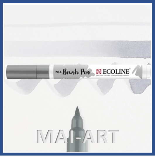אקוליין טוש מכחול ECOLINE Brush Pen Grey 704