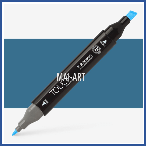מרקר TOUCH TWIN PEACOCK BLUE B263 