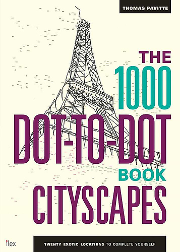 חוברת צביעה במספרים THE 1000DOT-TO-DOT BOOK CITYSCAPES